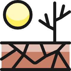 Natural Disaster Draught Icon from Ultimate Colors Set