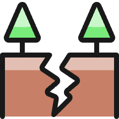 Natural Disaster Earthquake Icon from Ultimate Colors Set