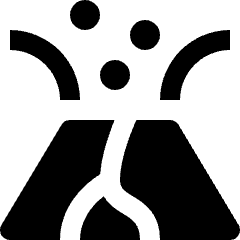 Natural Disaster Erupt Volcano Icon from Nova Solid Set