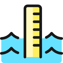 Natural Disaster Flood Building Icon from Ultimate Colors Set