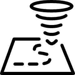 Natural Disaster Hurricane Map Icon from Ultimate Light Set