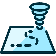 Natural Disaster Hurricane Map Icon from Ultimate Duotone Set