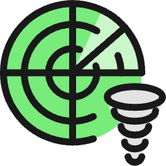 Natural Disaster Hurricane Radar Icon from Ultimate Colors Set
