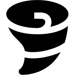 Natural Disaster Typhoon Strom Whirlwind Icon from Nova Solid Set