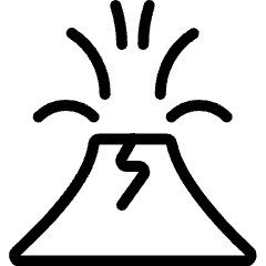 Natural Disaster Volcano Icon from Ultimate Light Set