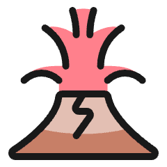 Natural Disaster Volcano Icon from Ultimate Colors Set