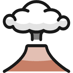 Natural Disaster Volcano Smoke Icon from Ultimate Colors Set