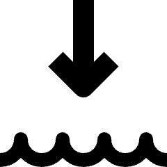 Natural Disaster Water Level Decrease Icon from Nova Solid Set
