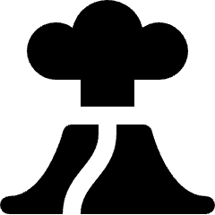 Temperature Volcano Eruption Icon from Nova Solid Set