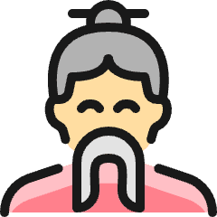 History Man Chinese Elder_1 Icon from Ultimate Colors Set
