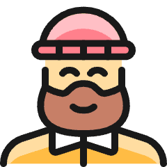 People Man Beard 3_1 Icon from Ultimate Colors Set