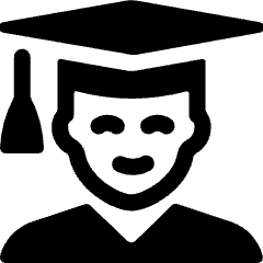 People Man Graduate Icon from Ultimate Bold Set