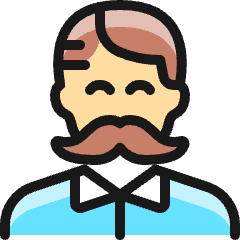 People Man Moustache 1_1 Icon from Ultimate Colors Set