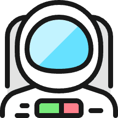 Professions Man Astronaut_1 Icon from Ultimate Colors Set