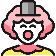 Professions Man Clown_1 Icon from Ultimate Colors Set
