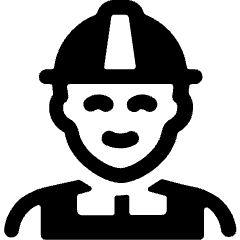 Professions Man Construction 1 Icon from Ultimate Bold Set