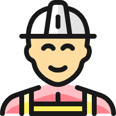 Professions Man Construction 1_1 Icon from Ultimate Colors Set