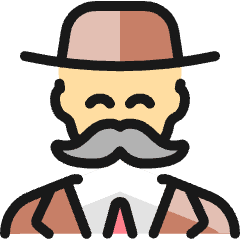 Vintage Man Moustache 1_1 Icon from Ultimate Colors Set