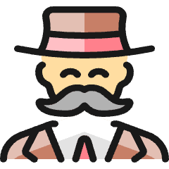 Vintage Man Moustache 2_1 Icon from Ultimate Colors Set