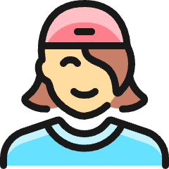 People Woman Cap 1_1 Icon from Ultimate Colors Set