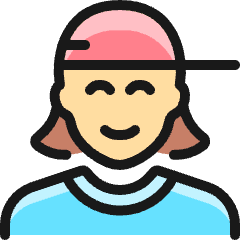 People Woman Cap 2_1 Icon from Ultimate Colors Set