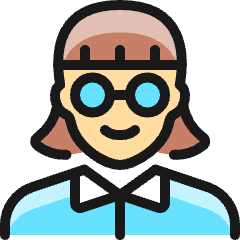 People Woman Glasses 3_1 Icon from Ultimate Colors Set