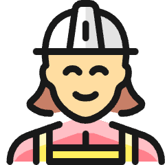 Professions Woman Construction 1_1 Icon from Ultimate Colors Set