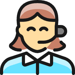 Professions Woman Telecommunicator_1 Icon from Ultimate Colors Set