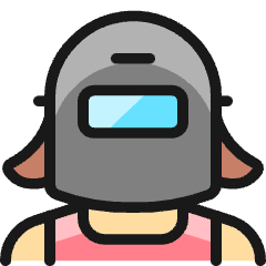 Professions Woman Welder_1 Icon from Ultimate Colors Set