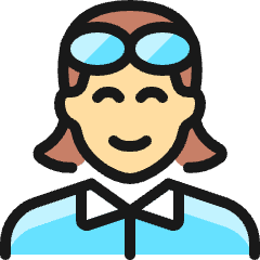 History Woman Aviator_1 Icon from Ultimate Colors Set