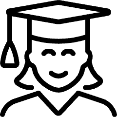 People Woman Graduate Icon from Ultimate Light Set