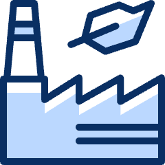 Eco Factory Icon from Cyber Duotone Set