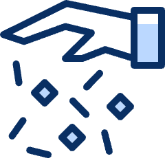 Hand Seed Icon from Cyber Duotone Set