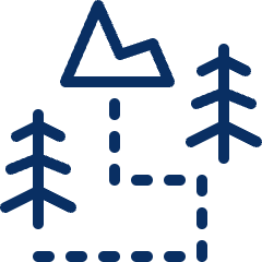 Map Mountain Forest Icon from Cyber Line Set