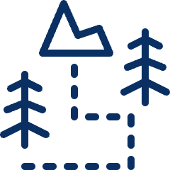 Map Mountain Forest Icon from Cyber Duotone Set