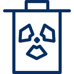 Radioactive Bin Icon from Cyber Line Set