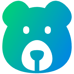 Bear Icon from Plump Gradient Set