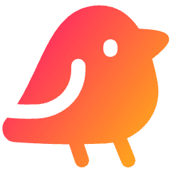 Bird Icon from Plump Gradient Set