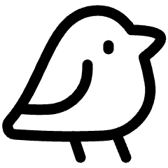 Bird Icon from Plump Line Set