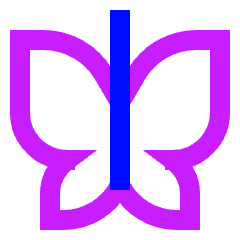 Butterfly Icon from Sharp Neon Set