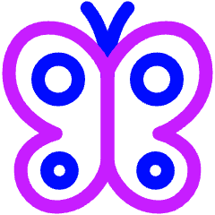 Butterfly Icon from Plump Neon Set