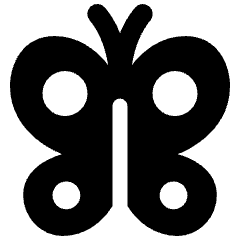 Butterfly Icon from Plump Solid Set