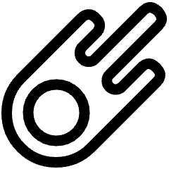 Comet Icon from Plump Line Set