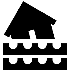 Disaster Flood Icon from Sharp Solid Set