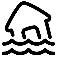 Disaster Flood Icon from Plump Line Set