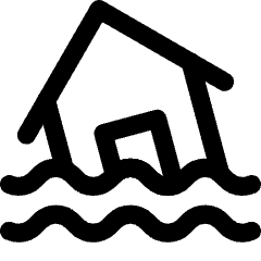 Disaster Flood Icon from Core Line Set