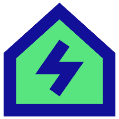 Eco House Icon from Sharp Pop Set