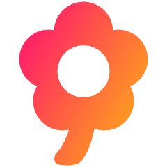 Flower Icon from Plump Gradient Set