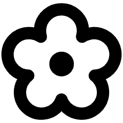 Flower Icon from Micro Line Set