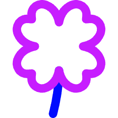 Four Leaf Clover Icon from Flex Neon Set